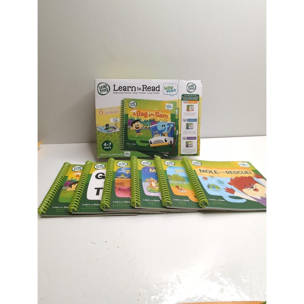 Leap Frog Learn To Read Volume 1 Beginning Phonics Vowels 6 Storybooks 4-7 Years
